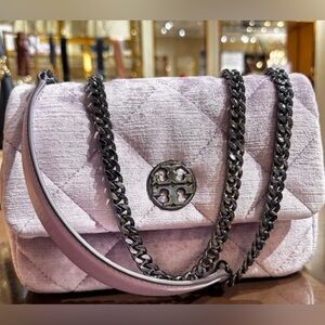NWT Tory Burch Willa velvet small  Lilac/500  Shoulder Bag💜